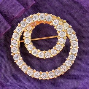 Vintage Swarovski  SAL pin brooch double circle